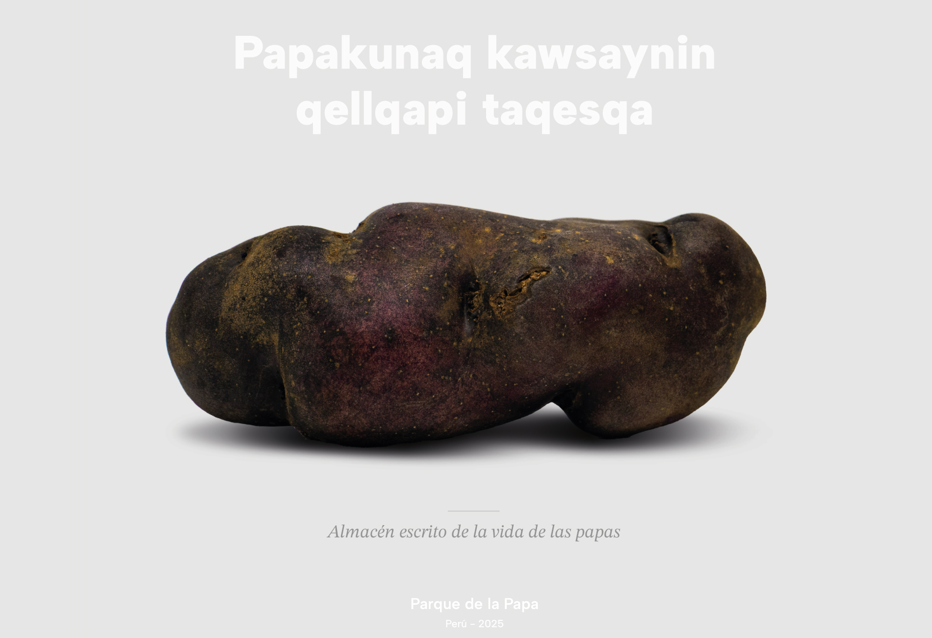 Cover : Réserve écrite de la vie des pommes de terre